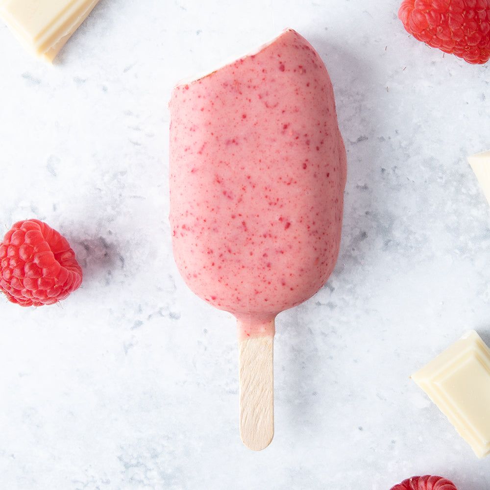 Esquimau chocolaté vanille framboise blanc