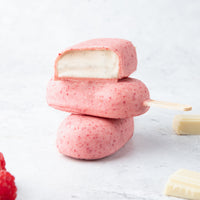 Esquimau chocolaté vanille framboise blanc